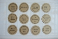 Personnalisation de 28 étiquettes / stickers  (adhésif kraft)