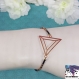 Tristan - bracelet perle miyuki, estampe triangle rose gold