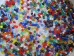 Lot de 20g de perles de rocailles multicolore soit 1600 perles