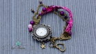 Bracelet montre manchette liberty violet