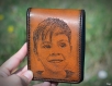 Personalized gift. a leather wallet that will make an impression