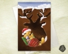 Carte de voeux noël nouvel an  fêtes de fin d'année bébé marmotte