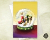 Carte de voeux noël nouvel an suricates et boule à neige