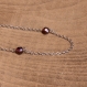 Collier minimaliste ras du cou - chaîne très fine en acier chirurgical et petites perles de grenat, collier fin et pierres