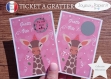 Ticket carte à gratter annonce grossesse originale bébé : tu vas être tata modèle girafe tickets collection félicitation