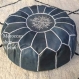 Moroccan leather pouf ottoman,for luxury, moroccan interior decoration