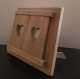 Cadre photo en bois soufflé, avec des volets en forme de coeur