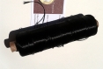 Fil soie noir en bobine tricot broderie 