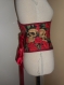 Serre taille ou corset underbust skull and roses 