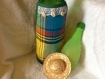 Tablier pour bouteille en madras vert 
