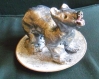 Statuette ours polaire argile,pièce originale. cadeaux très décoratif et chaque pièce étant réalisée à la main.pièce unique 