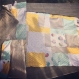 Couverture bébé en patchwork doublé en minkee... 