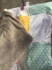 Couverture bébé en patchwork doublé en minkee... 