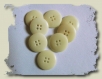8 boutons beige clair 22 mm * 4 trous * blanc cassé 2,2 cm button 
