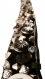 X10cm galon brodé main - perles breloques et boutons noir 